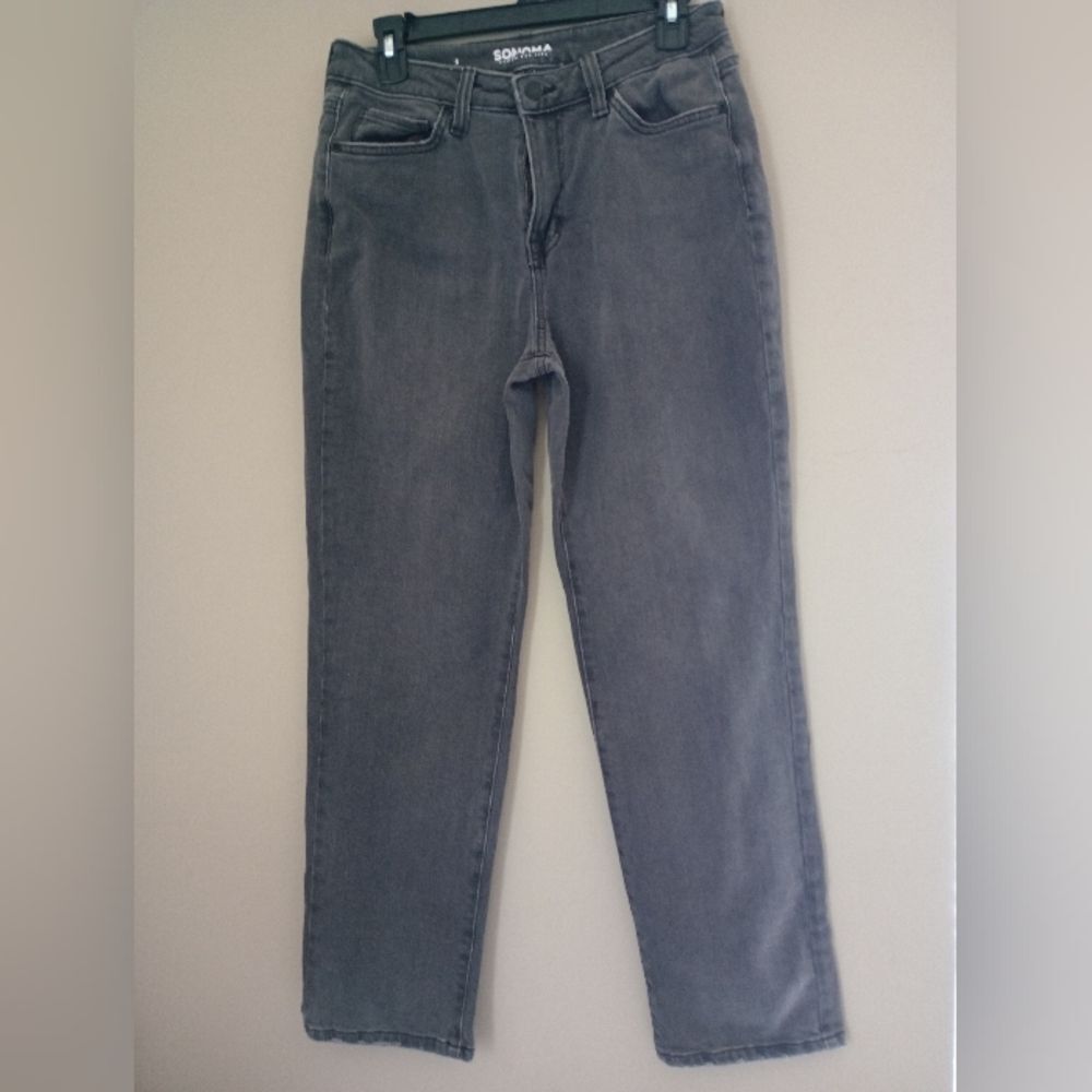 Sonoma Grey Wash Straight Jeans